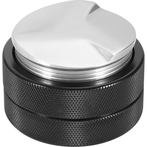51 mm Edelstahl-Kaffee-Tamper-Basis, Kaffeebohnenpresse, Schwarz (Drei abgewinkelte Schrägen) (1/5)