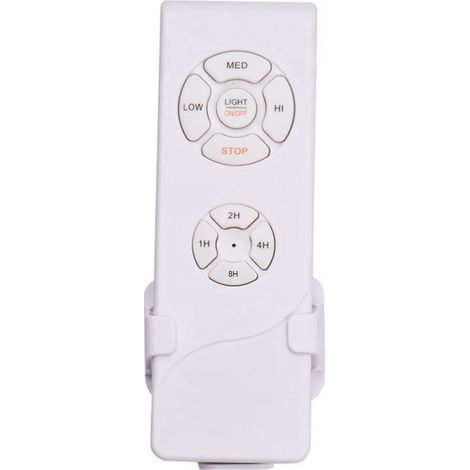Mando a distancia para ventilador de techo con luz - 3 velocidades, temporizador de 1/2/4/8 h, repuesto (1/2)