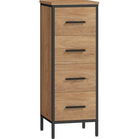 Mobile bagno 30x30x82 cm effetto rovere, 4 cassetti compatti - CHICFURN (1/5)
