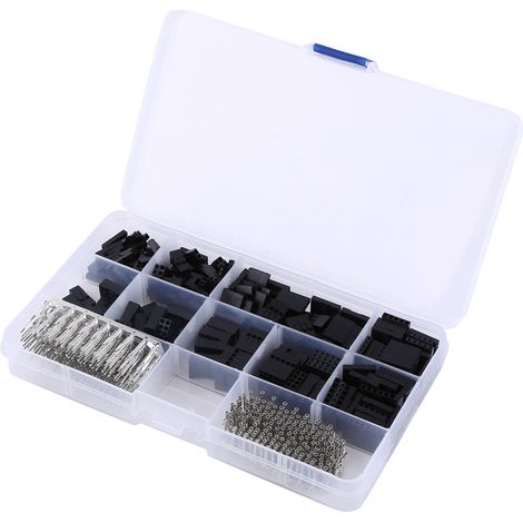 Kit de 610 connecteurs de boîtier de 2,54 mm, bornes mâle et femelle, fil de connexion à sertir, broche à sertir (1/5)