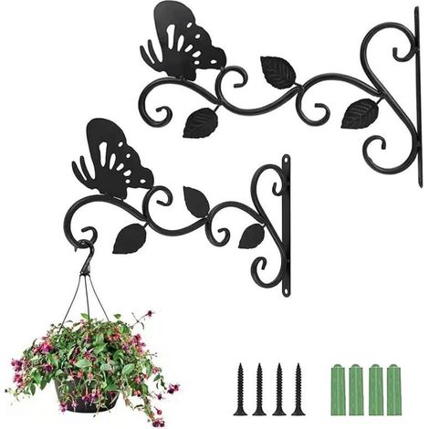 Support Mural pour Plante, Support Plante Mural Balcon, Crochet pour Plante, Suspension Mural Crochet Plante(2pcs) (1/4)