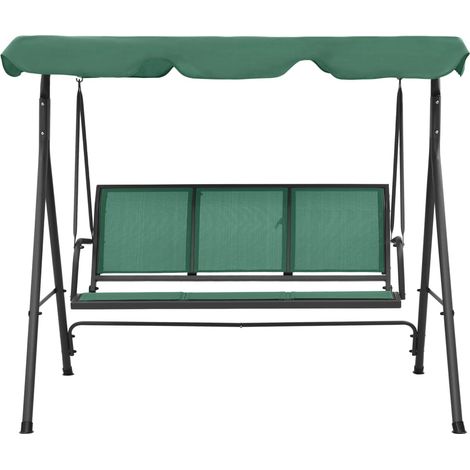 Maison Exclusive - Panca a Dondolo da Giardino Verde 170 cm Textilene e Acciaio (1/5)