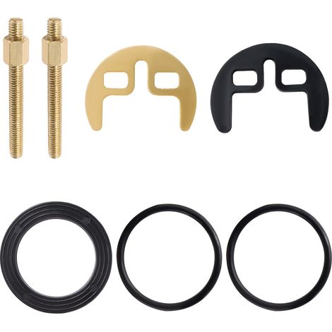Kit de Fixation Mitigeur Monobloc, Fixation Robinet Double Trou, pour Cuisine Salle de Bain Buanderie, Or (1/5)