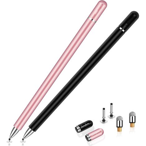 Stylets pour iPad (lot de 2), StylusHome Stylets universels à disque magnétique pour écrans tactiles Apple/iPhone/iPad Pro/Mini/Air/Android/Microsoft/Surface et tous les écrans tactiles capacitifs (1/5)