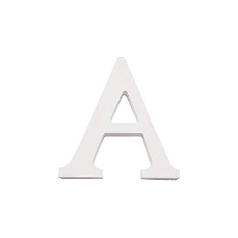 Letra A madera decorativo 11 cm  Blanco (1/3)
