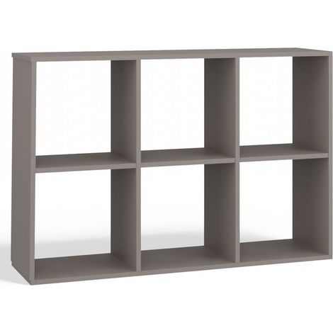 Selsey MALAX - Libreria con 6 ripiani - 110 cm - Grigio