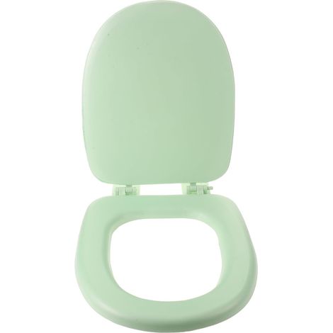 Abattant de toilette à fermeture amortie - Couvercle silencieux à fermeture lente avec charnières à dégagement rapide - Antidérapant et facile à nettoyer, installation par le haut ou (1/4)