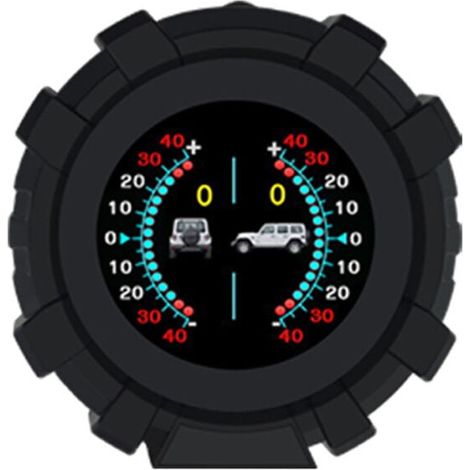 Affichage Tête Haute Voiture HUD LCD Multifonction avec GPS, Inclinomètre Numérique, Mesure d'Angle/Pente/Longitude/Latitude, Vitesse/Altitude/Boussole/Tension en Temps Réel (1/4)