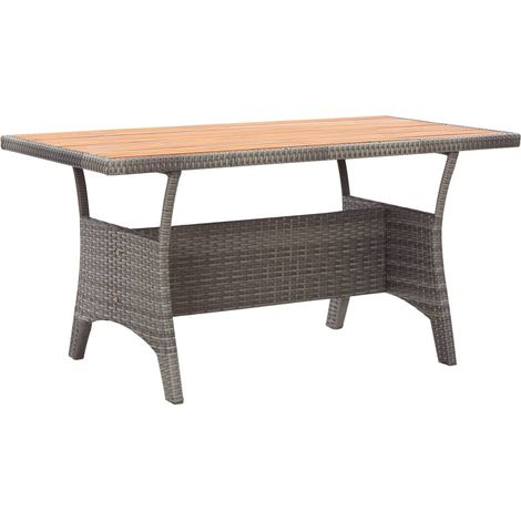 Gartentisch Grau 120x70x66 cm Akazie Massivholz