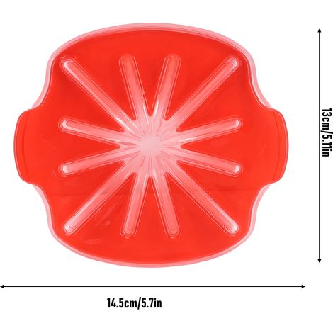 Ortviai Protecteur anti-éclaboussures pour batteur vertical – Écran 6 lignes en ABS/TPR rouge, compatible universel (1/4)