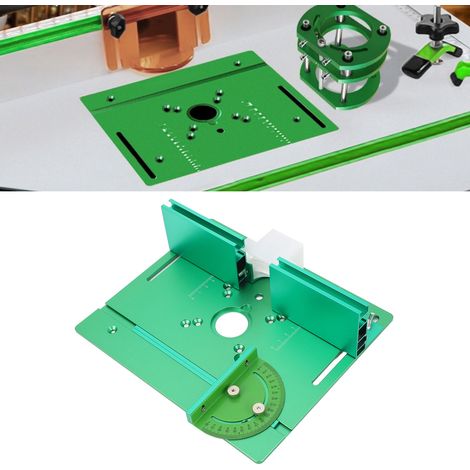 Ensemble C8 trois pièces - Machine à graver le bois personnalisée verte, plaque inversée, fraiseuse électrique, plaque inversée, plaque inversée en alliage d'aluminium, machine à ébavurer les bords, o (1/5)