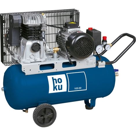 HOKU Kolbenkompressor 103-50 400V 10bar 50l 2-Zylinder-Hochleistungsaggregat