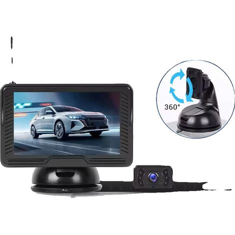 Sistema di telecamera posteriore, schermo da 4,3 pollici, connettività wireless, grado di impermeabilità IP69, risoluzione HD 800x480, facile installazione. (1/5)
