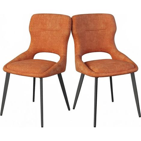 Chaise de salle à manger fonctionnelle, chaise d'accent moderne, chaise de salon, chaise de dressing rembourrée (seulement 2PCS chaises) (1/5)