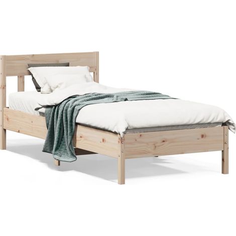 Massivholzbett ohne Matratze 75x190 cm Kiefernholz