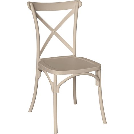 Sedia Sprint in plastica polipropilene beige monoblocco impilabile