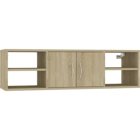 Wall Shelf Sonoma Oak 102x30x29 cm Engineered Wood vidaXL