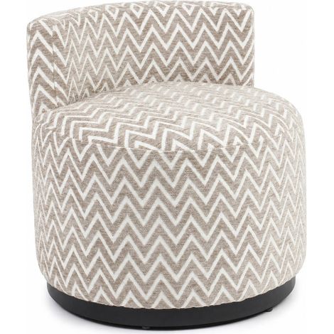 Fauteuil lounge compact à motif chevron - sable chevron (1/5)