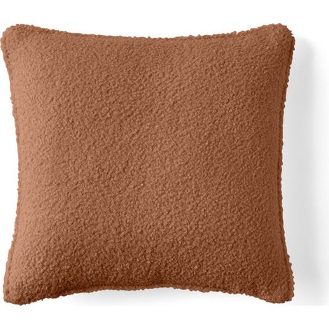 Topaze - coussin - en tissu bouclette - 40x40 cm - terracotta (1/5)