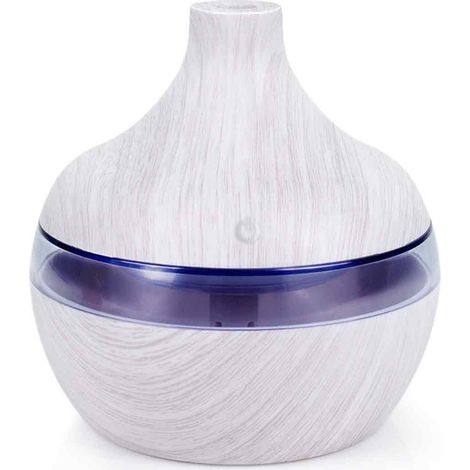 Humidificateur d'air grande capacité imitation bois, diffuseur de parfum USB pour bureau et petits appareils ménagers, avec port USB. (1/5)