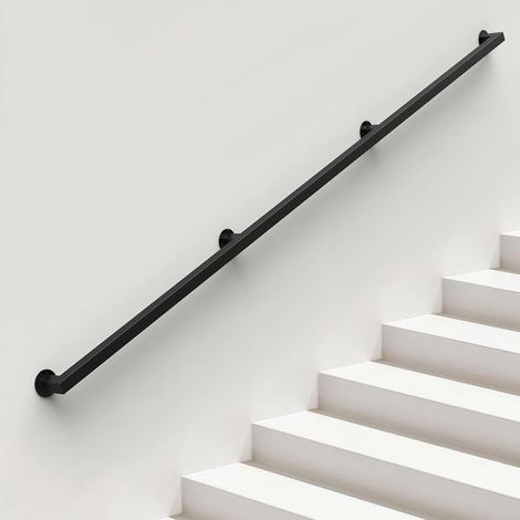 Main Courante - Kit Complet.Balustrades d'escalier en métal intérieur et extérieur, Balustrade Garde Corps terrasse Rampe escalier pour Personnes âgées, Enfants,300cm (1/5)