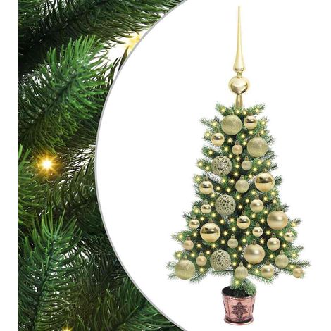 Sapin de Noël Arbre de Noël avec 150 LED avec support Vert 65 cm PE (1/5)