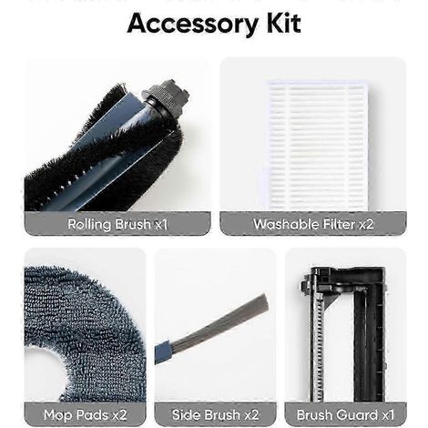 Repuestos y accesorios para el cepillo lateral principal y el filtro de paño de mopa de la aspiradora robot Eufy Omni C20 (Edición 0621) (1/4)