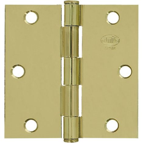 Stahlscharnier Möbelscharnier Klappscharnier Messing 101,6mm x 101,6mm (1/3)