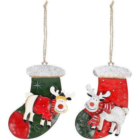 Set mit 2 aufbügelbaren Weihnachtsstrumpf-Anhängern (1/3)