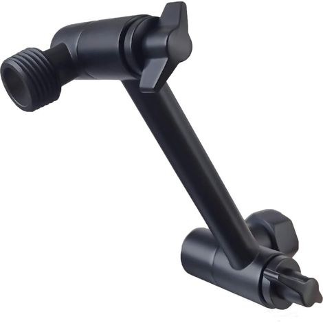 BRAVIX Bras de douche réglable de 10,2 cm, en laiton (noir mat)