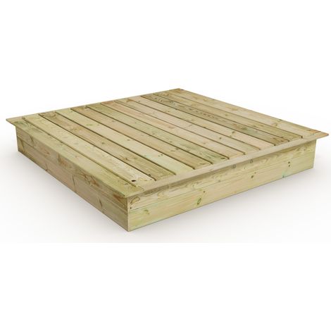 Wickey King Kong Sandkasten mit Deckel Sandkiste mit Sitzbank Garten Kinder Buddelkiste - 195 x 195 cm (1/5)