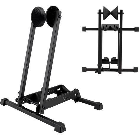 Wiltec Fahrrad Hinterradständer 450 x 365 x 540 mm bis 35 kg, freistehender Fahrradständer klappbar, Fahrradhalter für Garage, Keller und Wohnung (1/5)