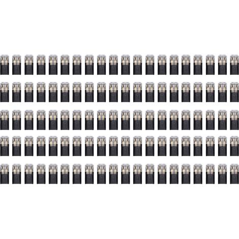 100 connecteurs à double prise avec boucle de verrouillage, fermetures à clip rapide, blocs multifonctions à 2 broches pour rubans lumineux (1/5)
