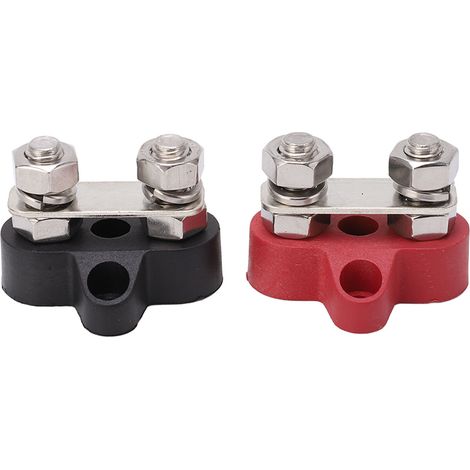 Kit de borniers de batterie M8 (bornes positive et négative) 12 V/24 V CC pour voiture et bateau
