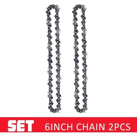 Chaine de Tronconneuse 6 Pouces 2pcs Chaine Carbure pour Tronconneuse 45 cm (6 pouces)