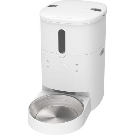 Decdeal Automatischer Katzenfutterer intelligenter Haustiernahrungsspender 3L
