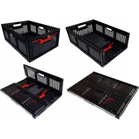 Caja plegable de 600x400x219 mm, color negro. (1/5)