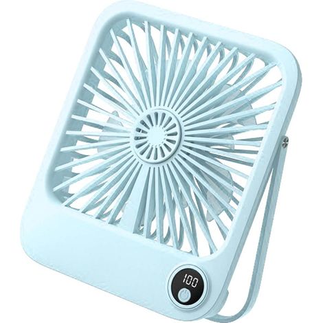 Ventilateur Sur Table - Silencieux À Batterie Rechargeable Par USB - Oscillation Automatique - Pliable - Pour Voyage Bureau Maison (1/2)