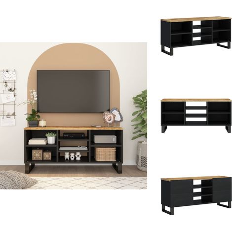 Meuble TV 100x33x46 cm bois de manguier et d'ingénierie - Meubles Tv - Meuble Tv - Support Tv - Unité Tv - Meuble Salle Séjour (1/5)