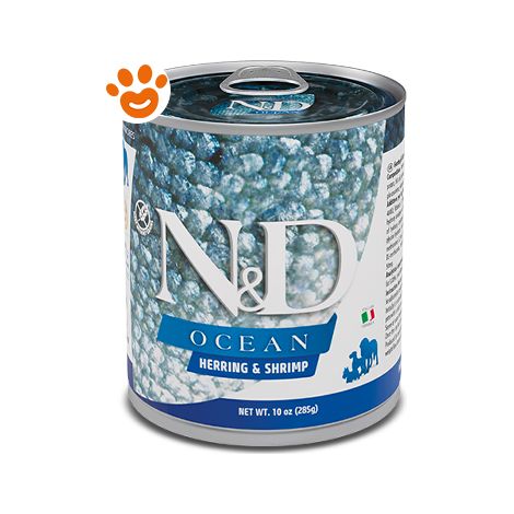 Farmina Dog N&D Ocean Adult Aringa e Gamberetti  - Farmina Dog N&D Ocean Adult Aringa e Gamberetti - Lattina Da 285 Gr