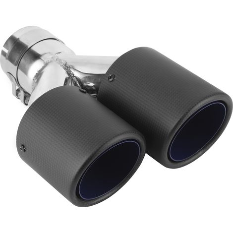 Échappement double en fibre de carbone, double sortie en forme de Y, montage latéral gauche, entrée 63 mm/2,5 po, sortie 89 mm/3,5 po (1/5)