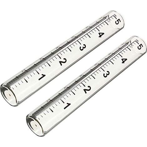 Jauge de Pluie Extérieure 2 Pièces, Tube à Essai de Pluviomètre avec échelle pour Jauge de Mesure de Pluie à la Maison en Plein Air de Jardin. (1/4)