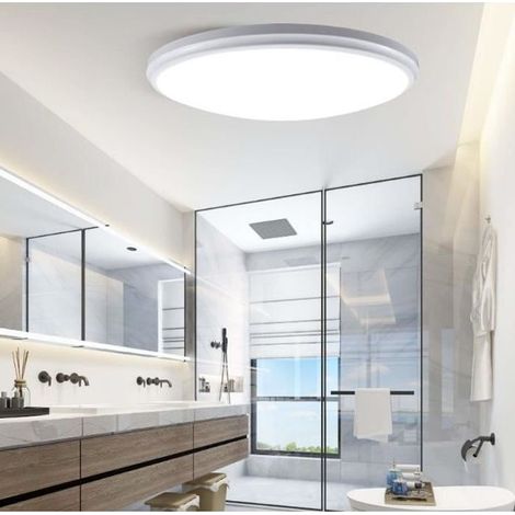 Plafonnier LED - ZGEER - Rond - 12W - Blanc - Contemporain - Design (1/4)
