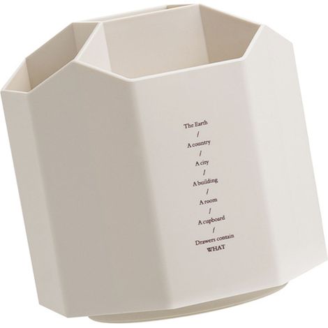 Porte-stylo rotatif grande capacité à 5 compartiments, organiseur de bureau rotatif pour bureau