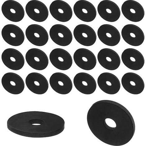 QUARKZMAN Rubber Spacers, Rubber Washers Anti-Vibration Thick Damper Cushions for Home Car Repair Accessories, 20mm OD x 5.3mm ID x 2mm Height (1/5)
