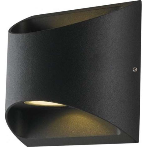 applique a led "veyron" in alluminio goffrato nero, 12,3x13x6,9 cm (1/3)