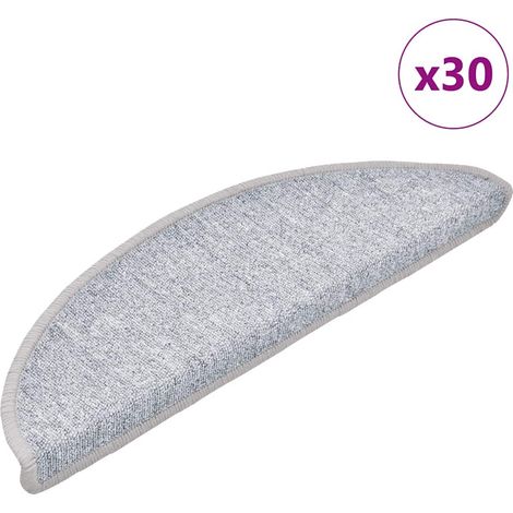 Stufenmatten 30 Stk. 56x17x3 cm Hellgrau Halbrund