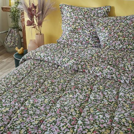 ISIA - Couette Imprimée Floral 240x220 cm + 2 Taies d'oreiller 60x60 cm (1/5)