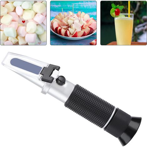 Réfractomètre Brix portable 032% pour tester la teneur en sucre des aliments, jus de fruits, vin, bière et autres boissons. (1/5)