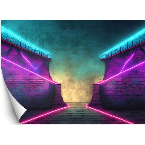 Fototapete Neon Textur Abstrakt 100x70 cm